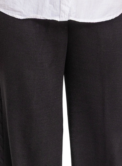 Black Plexus Knit Pant - Khotwh